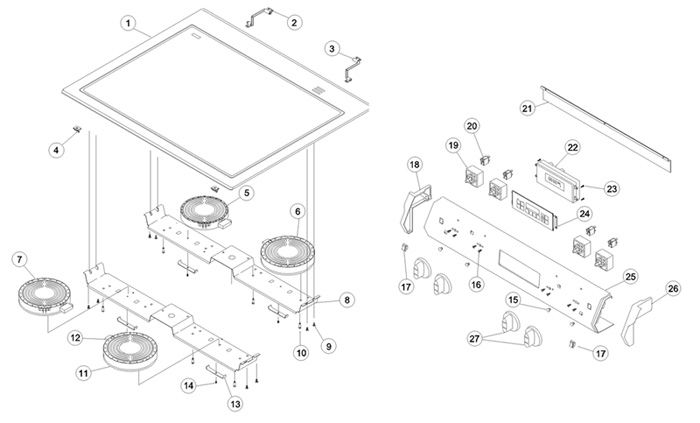 Amana ACS4250AB Range Schematic Diagram